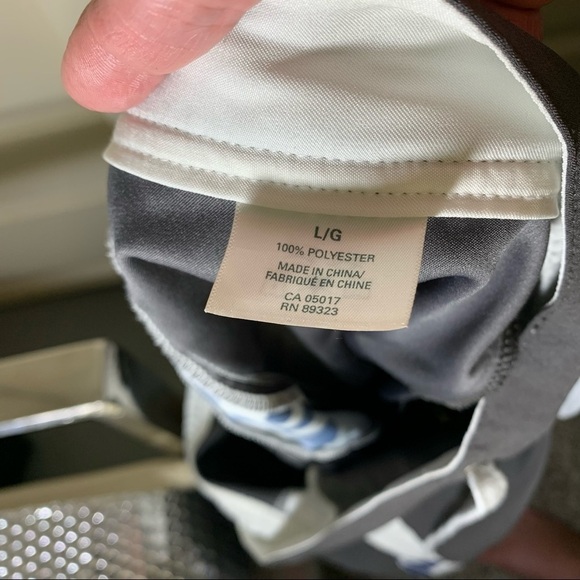 𝅺roots Gray White Board Shorts Drawstring Waist 4 Pockets Bermudas Size Large - Picture 8 of 8